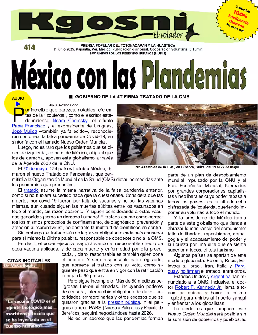 Kgosni 414 — México con las plandemias