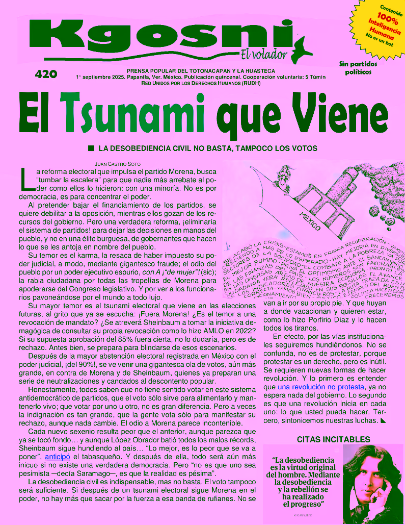 Kgosni 420 — El Tsunami que viene