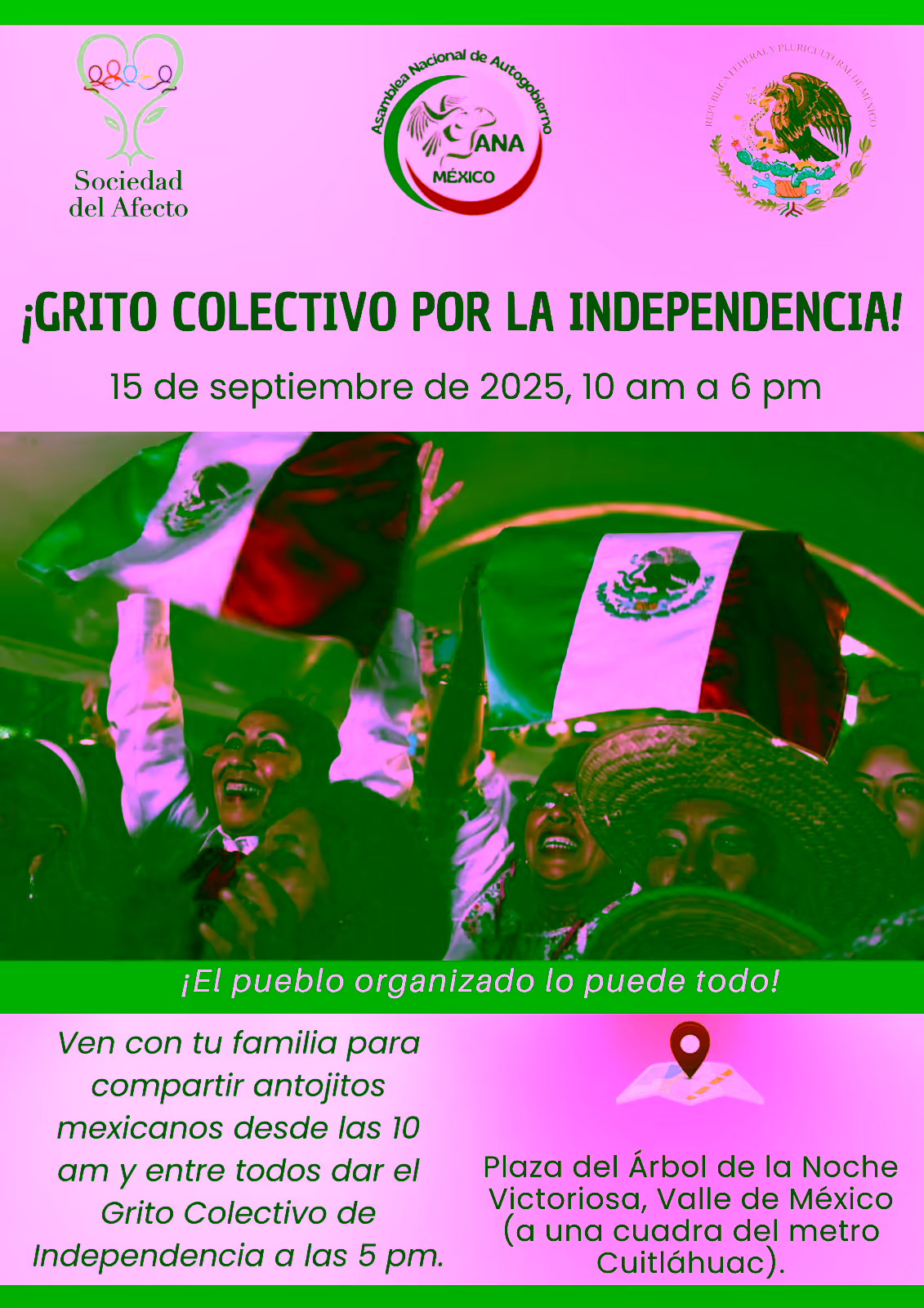 ¡Grito colectivo por la independencia!