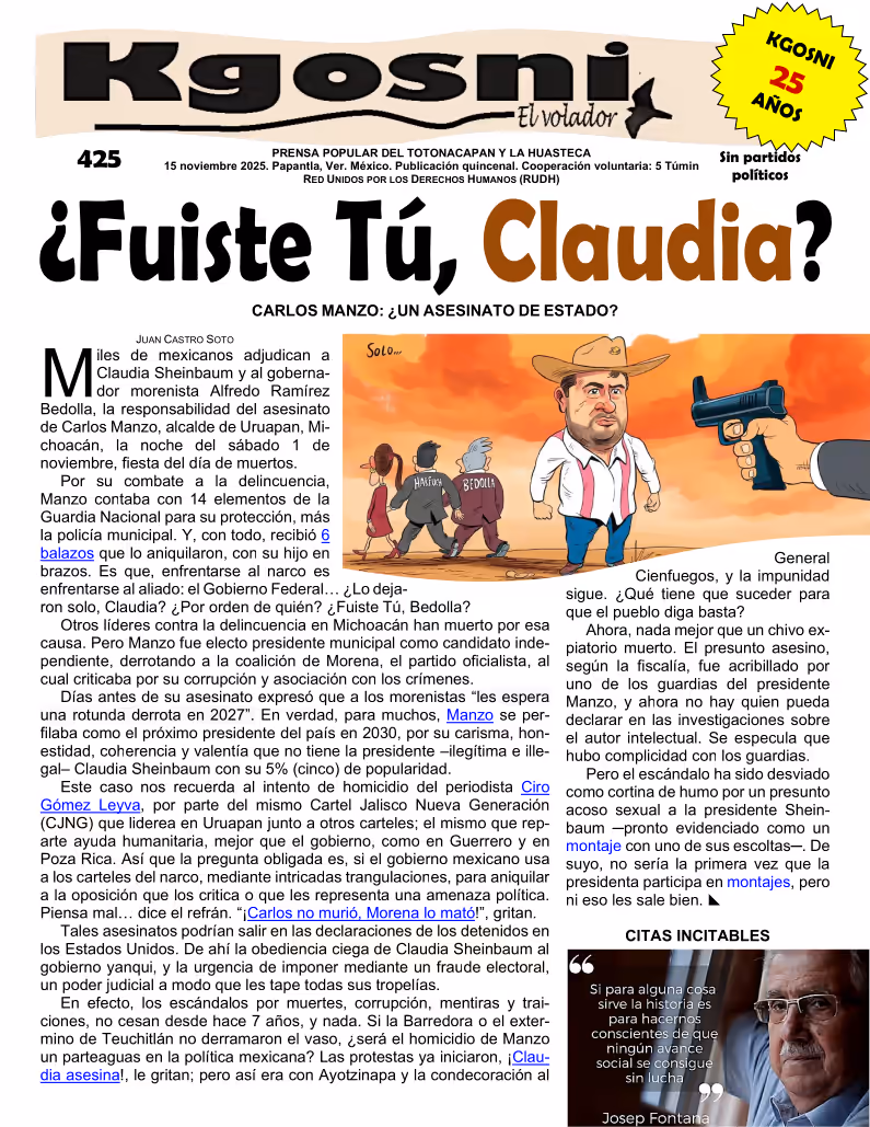 Kgosni 425 — ¿Fuiste tú, Claudia?