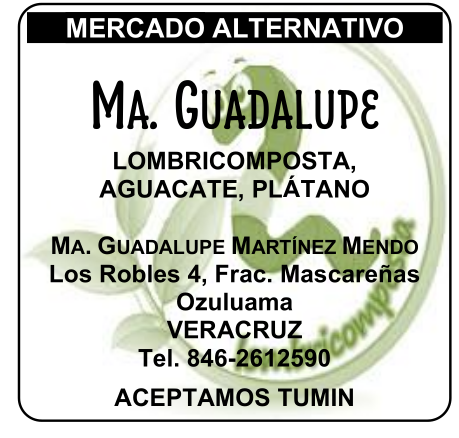 Lombricomposta, aguacate, plátano